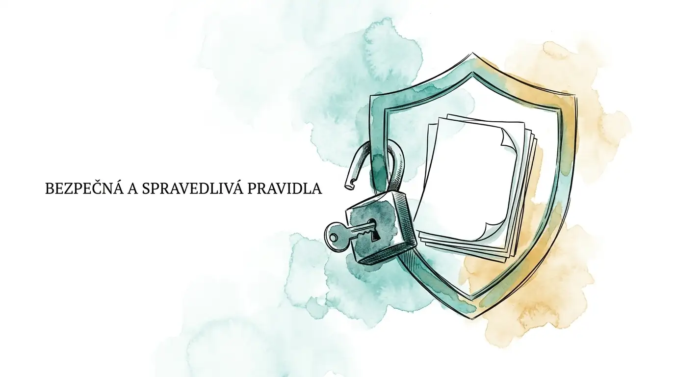 Zámek štít a dokumenty jako symbol pravidel účtu CHEXX