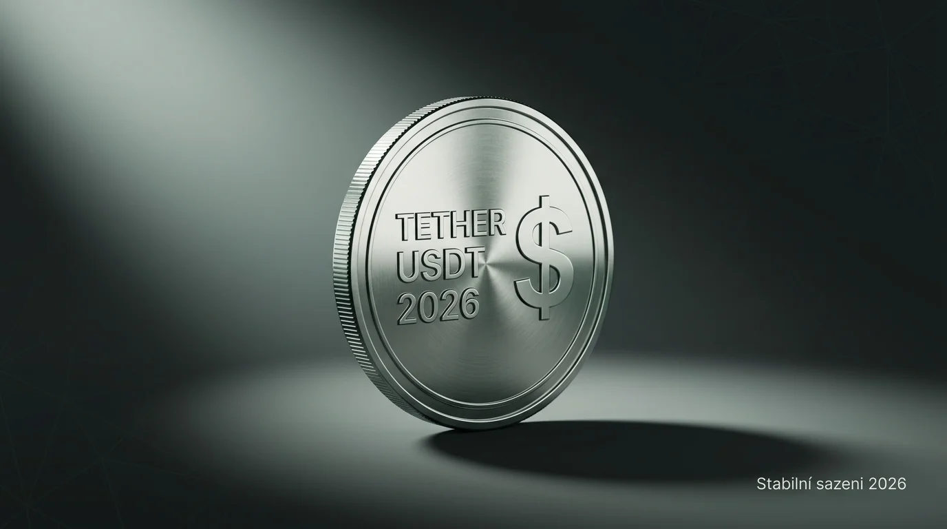 Tether USDT a české sázení 2026 — symboly stablecoinu, blockchain síť TRC-20 a regulace MiCA