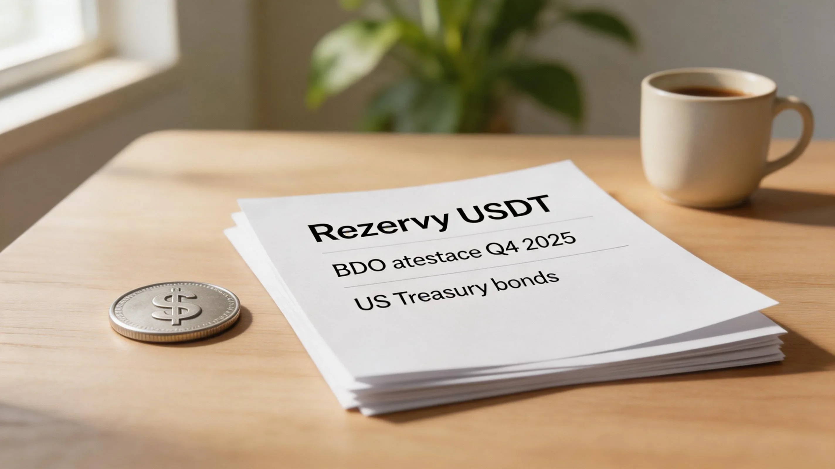 Tether USDT jako stablecoin krytý americkým dolarem a státními dluhopisy